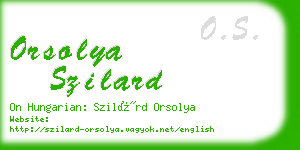 orsolya szilard business card